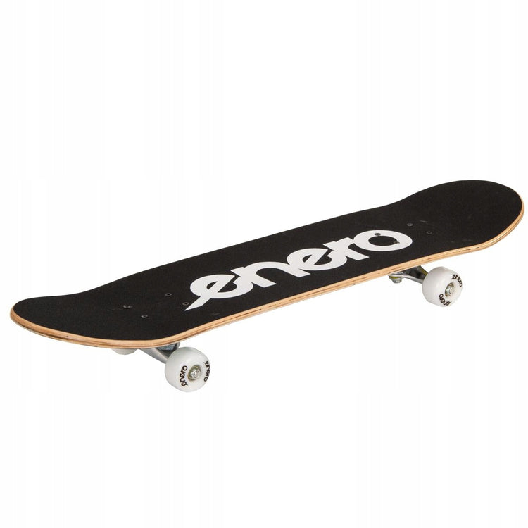 Klasikinė medinė klevo riedlentė „Enero“ su ABEC-7 guoliais, 79 cm, juoda
