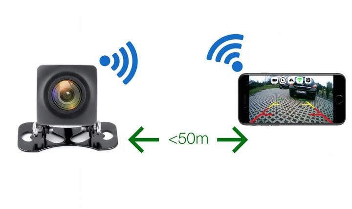 Belaidė Wi-Fi galinio vaizdo kamera telefonui „Kopier“ HD 720p, 170°