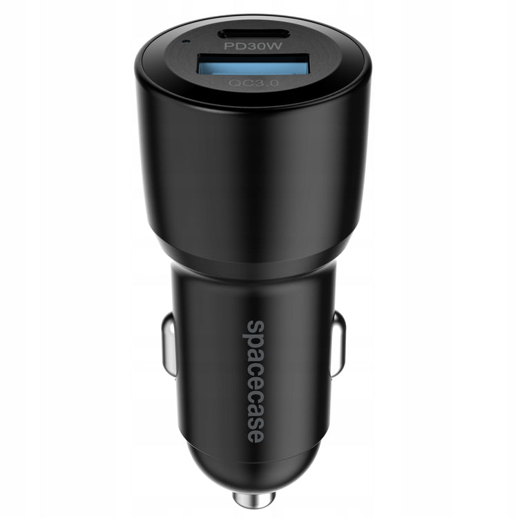 Automobilinis kroviklis „Spacecase“ 60 W: USB-A + USB-C, PD, QC 3.0, 12/24 V