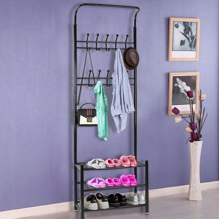 Metalinė pastatoma drabužių kabykla „Ruhhy“, 192 cm, juoda