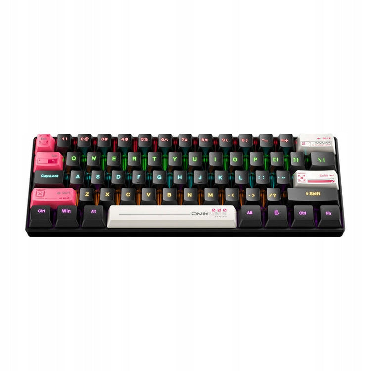Mechaninė mini klaviatūra „Onikuma G55“, rudi jungikliai, RGB