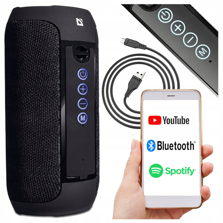 Galinga Bluetooth kolonėlė-boksas „PartyTech“ su FM radiju, USB ir SD