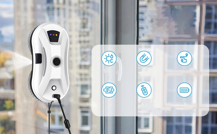 Langų valymo robotas su purškimo funkcija „Emprez HCR-10“, 5600 Pa – nuotrauka 4