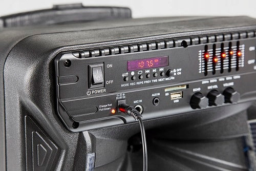 Nešiojama karaoke kolonėlė „Manta SPK5033“ su mikrofonu ir pulteliu, 40 W, FM radijas