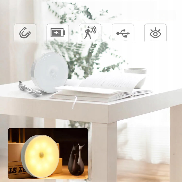 Belaidis LED šviestuvas su judesio jutikliu „Smartled“, magnetinis, įkraunamas