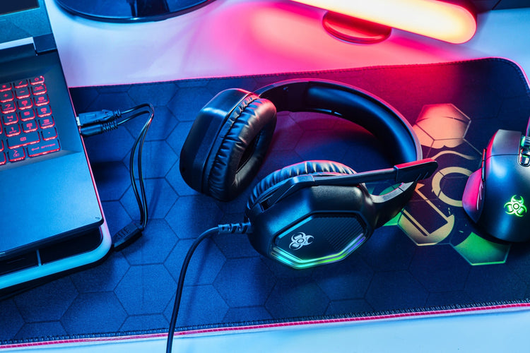 Žaidimų ausinės su mikrofonu „Tracer Gamezone“, RGB, laidinės