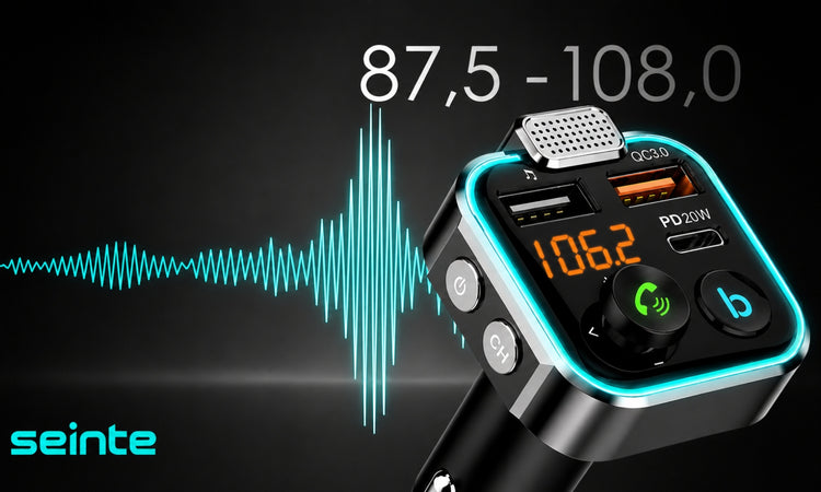 Bluetooth FM siųstuvas automobiliui „Seinte XC200“ su USB-A ir USB-C