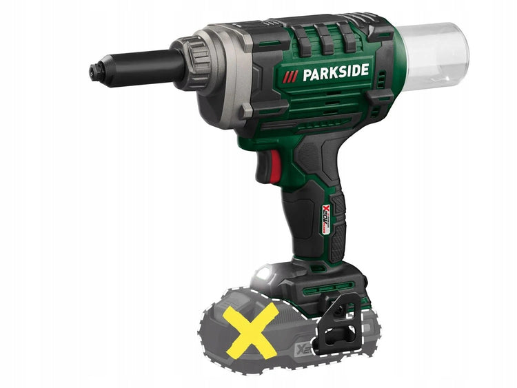 Akumuliatorinis kniedytuvas „Parkside PABNSG 20-Li A1“, 20 V, su lagaminu