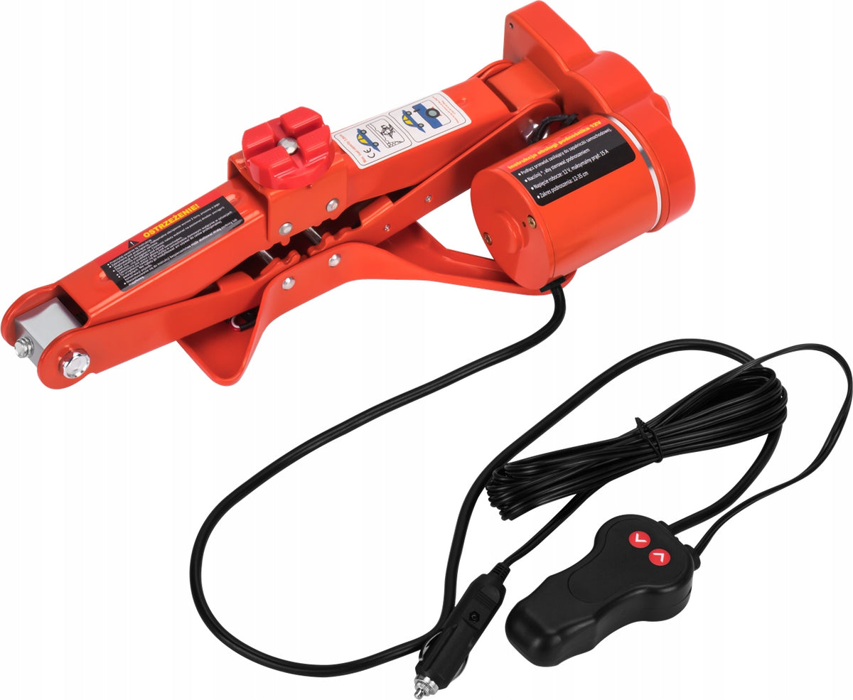 Elektrinis trapecinis automobilio domkratas 12 V „Kraft&Dele KD1369“, 3 t, 120–350 mm, lagamine