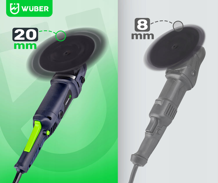 Ekscentrinė automobilio poliravimo mašinėlė „Wuber WR-OP-1500“, 1500 W