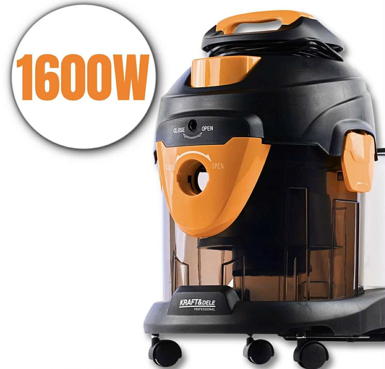 Plaunamasis dulkių siurblys 4 in 1 „Kraft&Dele KD482“, 1600 W, 20 l, namams ir automobiliui