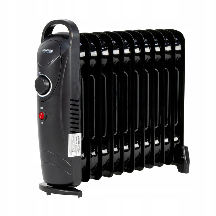 Tepalinis radiatorius „Volteno“ su termostatu, 1200 W, 11 sekcijų, juodas – nuotrauka 1