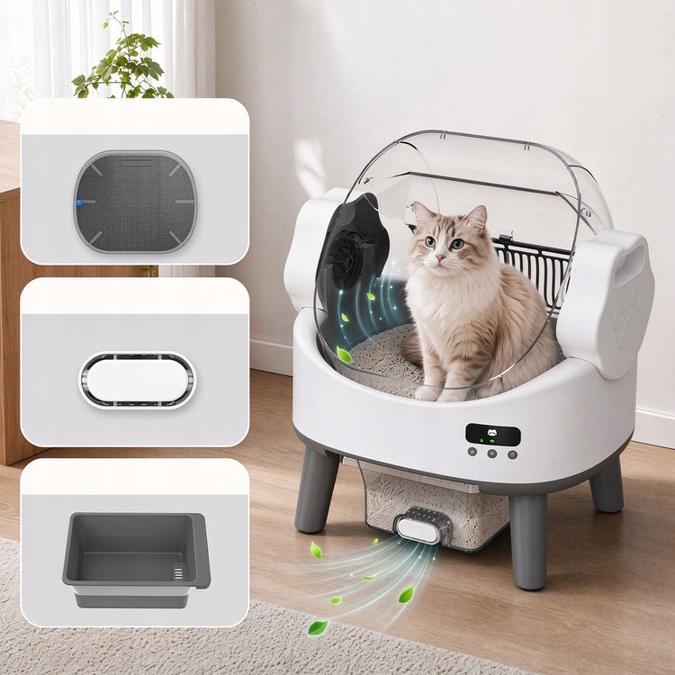 Savaime besivalanti katės kraiko dėžė „CATLINK“ 80 l su Wi-Fi