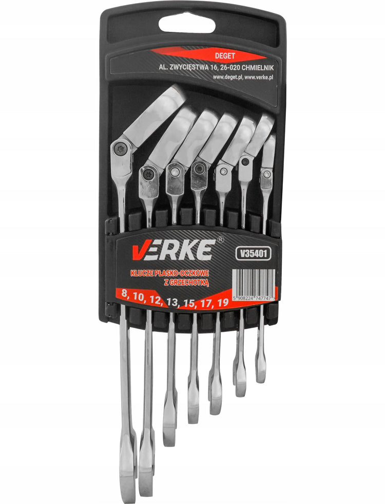 Kombinuotų raktų rinkinys „Verke V35401“, 7 vnt.