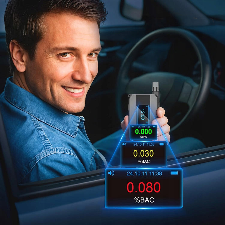 Elektrocheminis alkotesteris be kandiklių, įkraunamas – nuotrauka 3