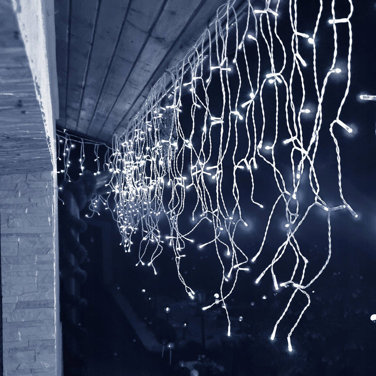 Lauko LED girlianda „Varvekliai“, 500 LED, 22,5 m, šalta balta