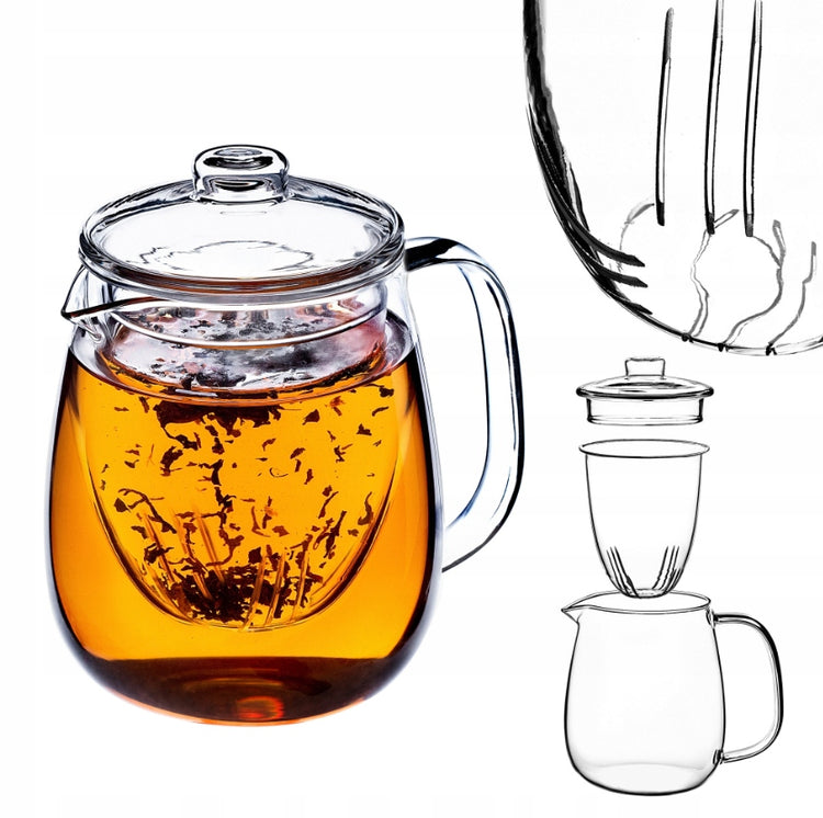 Stiklinis arbatinukas su sieteliu „Kadax“, 600 ml