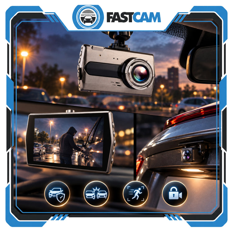 Vaizdo registratorius „Fastcam B401“ su galine kamera ir stovėjimo režimu, Full HD – nuotrauka 6