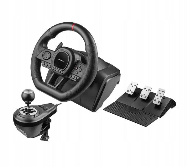 Žaidimų vairas su pedalais ir pavarų dėže „Tracer SimRacer“ 6in1