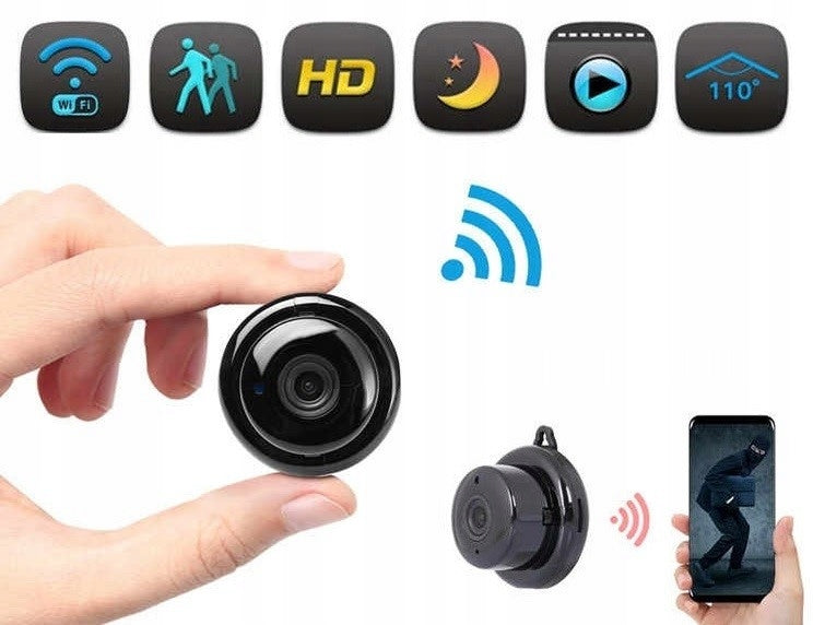 Mini Wi-Fi kamera „GAT“ Full HD su judesio aptikimu ir peržiūra telefone
