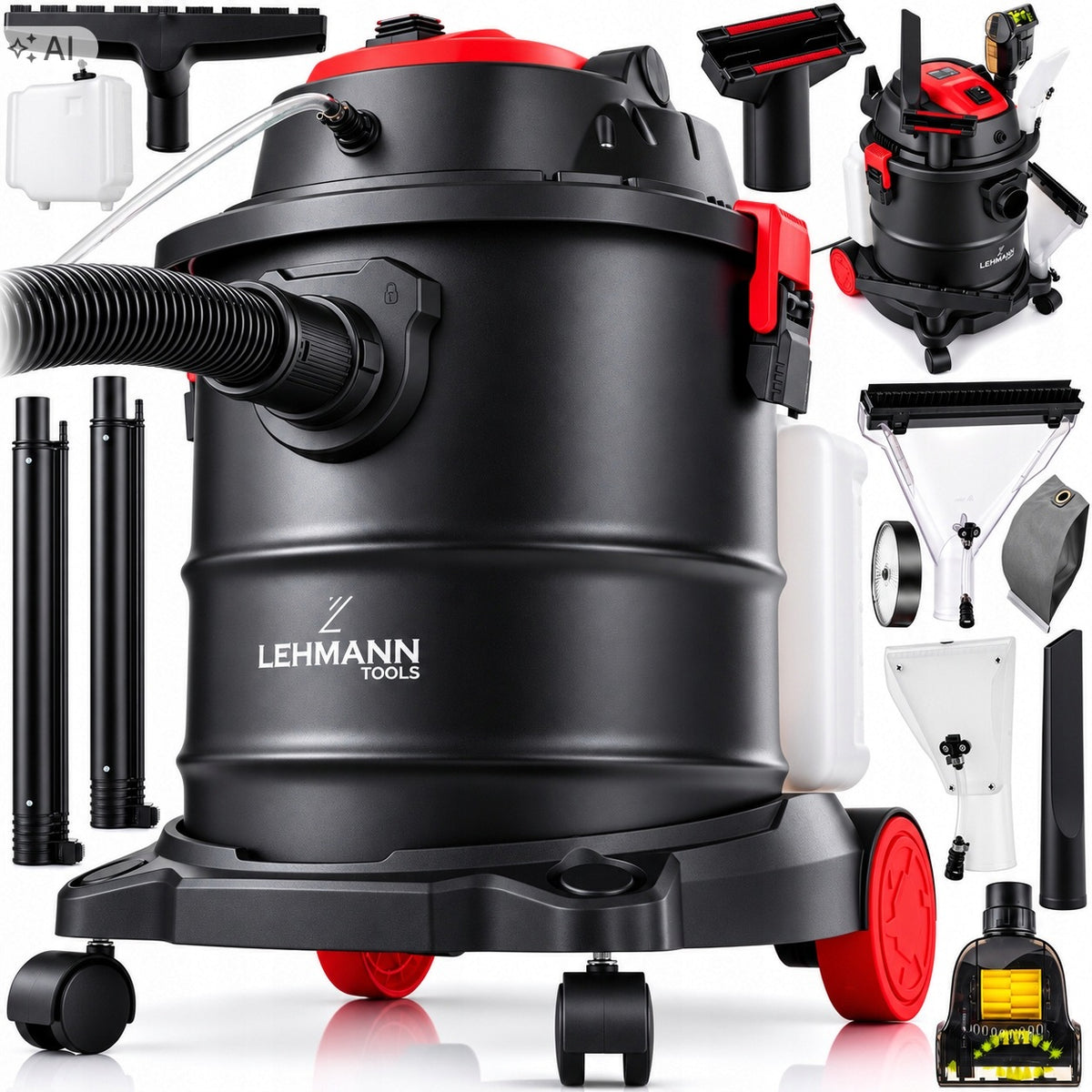 Plovimo siurblys „Lehmann“ 3 viename, 2000 W, 20 l – nuotrauka 1