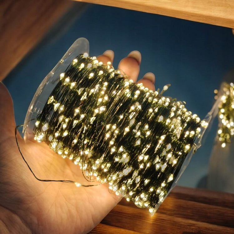 Kalėdinė mikro LED girlianda 1000 LED, 100 m, šiltai balta, su pulteliu