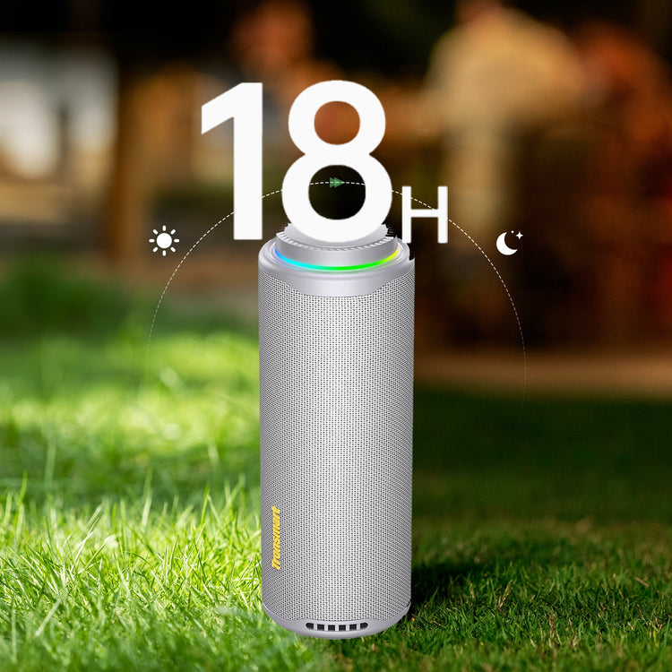 Nešiojama Bluetooth kolonėlė „Tronsmart T8“, 40 W, su LED apšvietimu, pilka