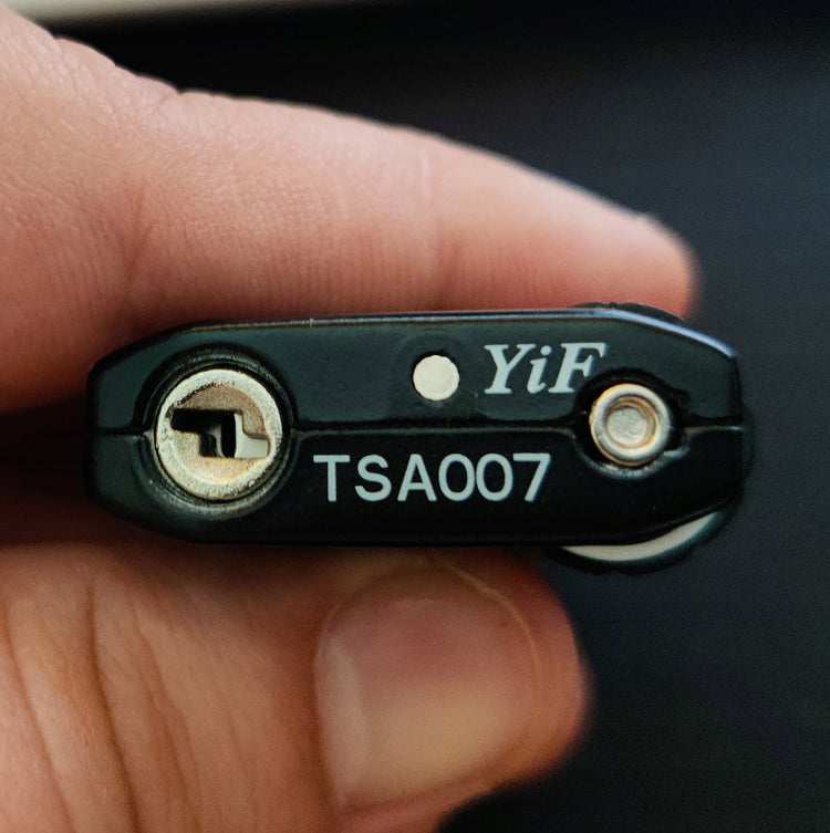 TSA kodinė spyna lagaminui su lynu „Korbi K3“, 4 diskai