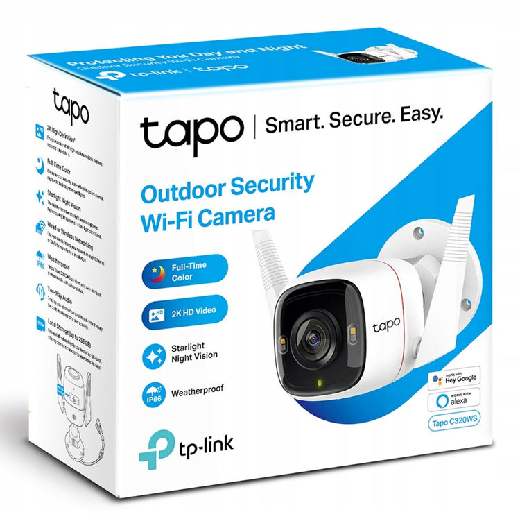 Lauko Wi-Fi stebėjimo kamera „TP-Link Tapo C320WS“ su naktiniu matymu ir judesio aptikimu