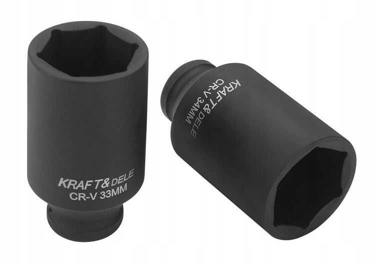 Ilgų smūginių galvų rinkinys 1/2“ „Kraft&Dele KD11794“, 20 vnt., 10–38 mm