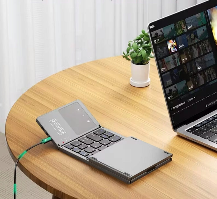 Sulankstoma Bluetooth klaviatūra su jutikliniu kilimėliu „Zenwire“, USB-C