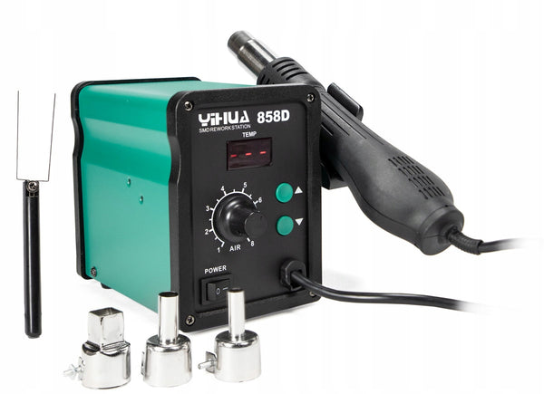 Karšto oro litavimo stotelė „YIHUA 858D“, 700 W, 100–450 °C