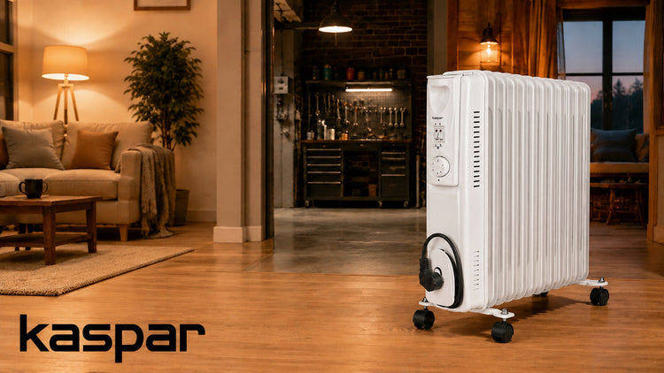 Tylus tepalinis radiatorius su termostatu, 2500 W, 13 sekcijų, baltas – nuotrauka 6