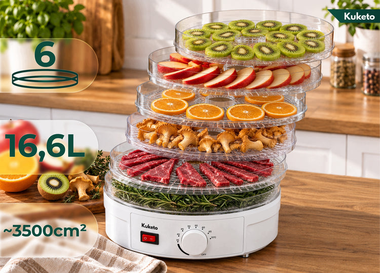 Maisto džiovyklė „Kuketo DryChef“, 500 W, 6 lentynos – nuotrauka 3