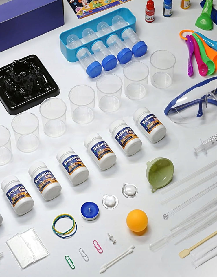 Mažojo chemiko laboratorija: 80 eksperimentų rinkinys su ugnikalniu