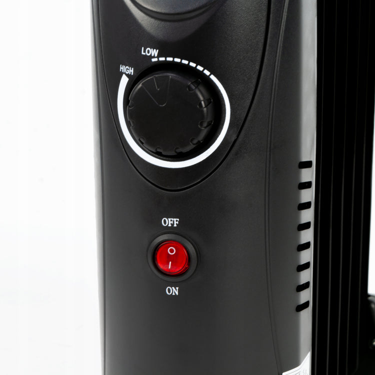Tepalinis radiatorius „Volteno“ su termostatu, 1200 W, 11 sekcijų, juodas – nuotrauka 6