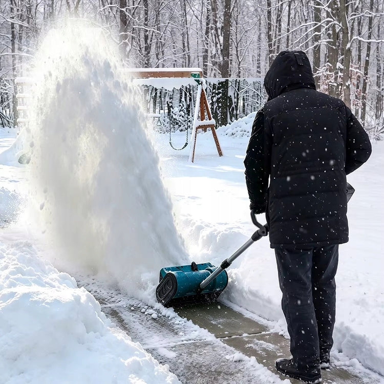 Akumuliatorinis sniego valytuvas-kastuvas, valymo plotis 25 cm