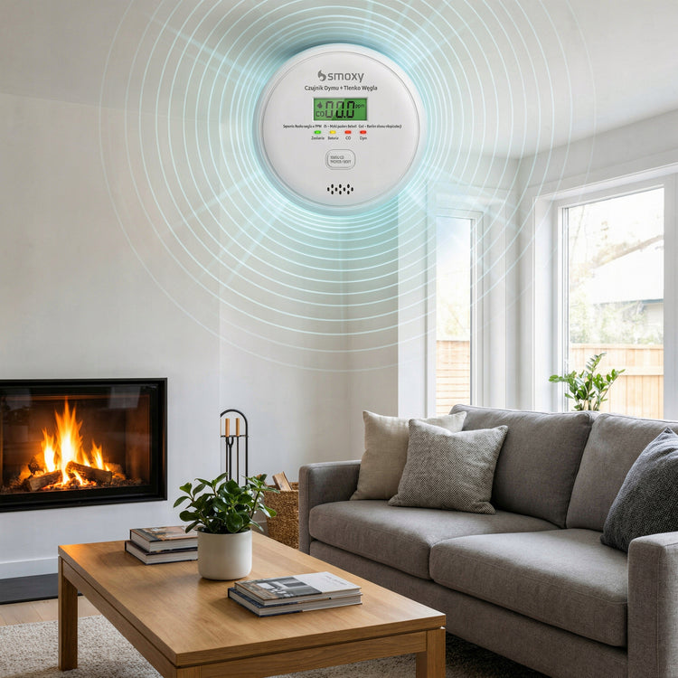 Smalkių dujų ir dūmų detektorius 2in1 „Smoxy“, belaidis, sertifikuotas