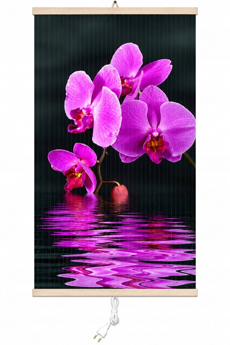 Sieninis infraraudonųjų spindulių šildytuvas-paveikslas „Trio Orchidea“, 430 W – nuotrauka 1