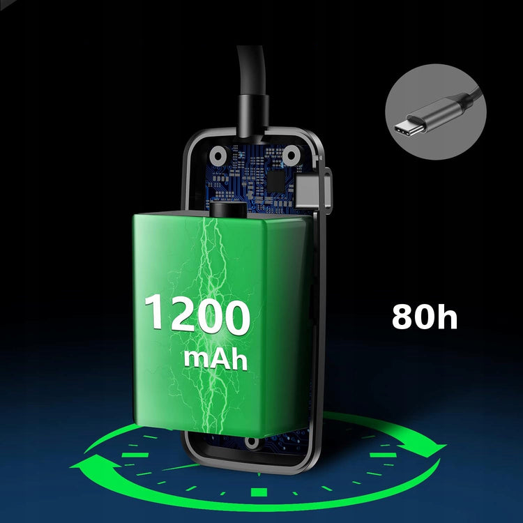 Skaitymo lemputė su segtuku „Koanni“, 24 LED, USB, juoda