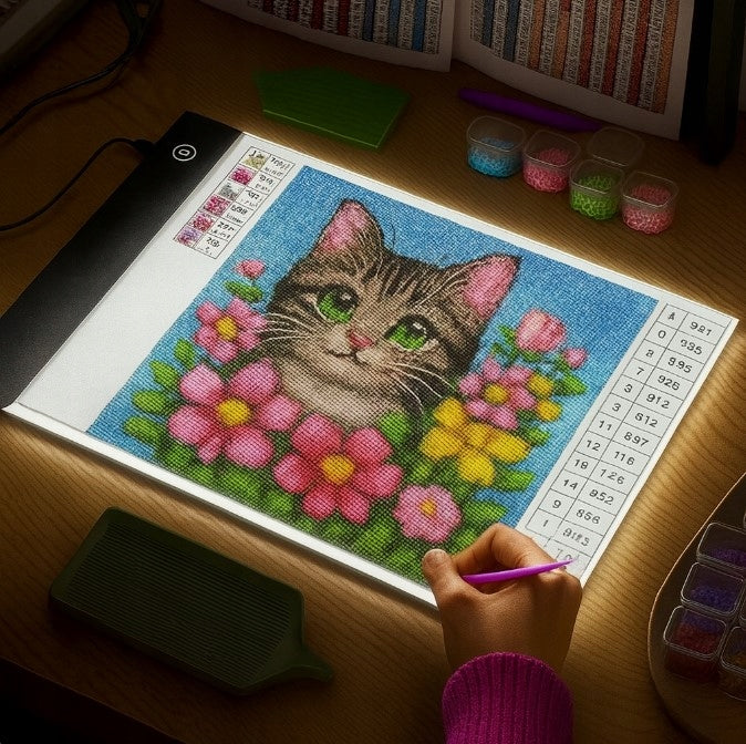 Šviečianti LED piešimo lenta „Craft Magic“ 15" su 1500 šablonų – nuotrauka 4