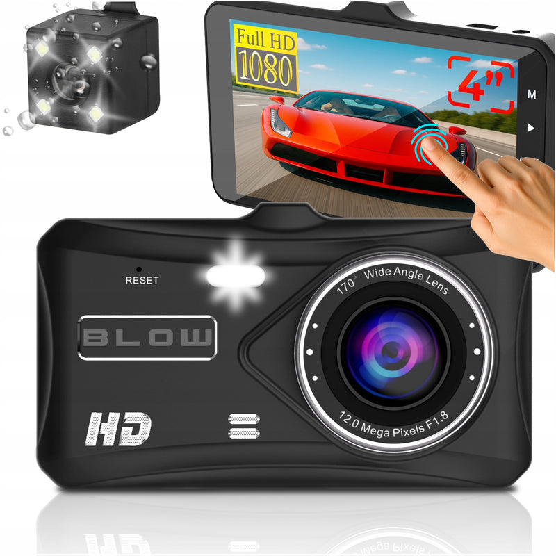 Vaizdo registratorius „Blow F800 Dual“ su galine kamera