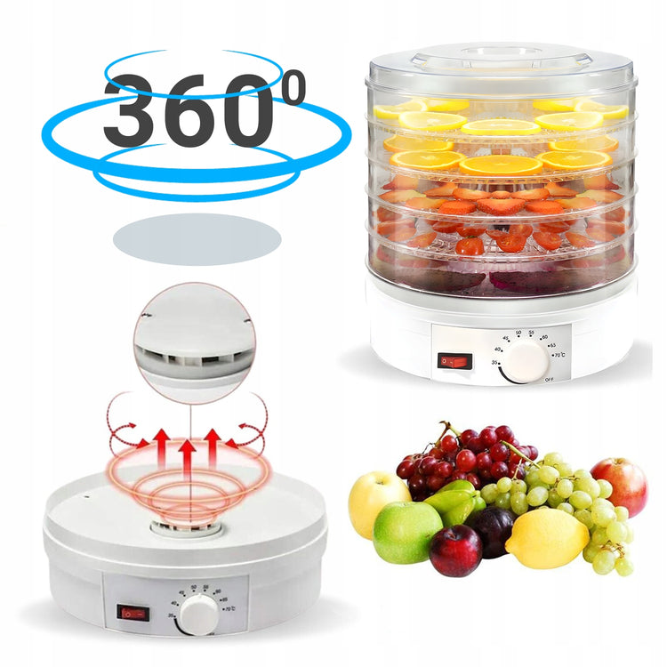Maisto džiovyklė grybams ir vaisiams „Heckermann SX770“, 350 W, 5 lentynos