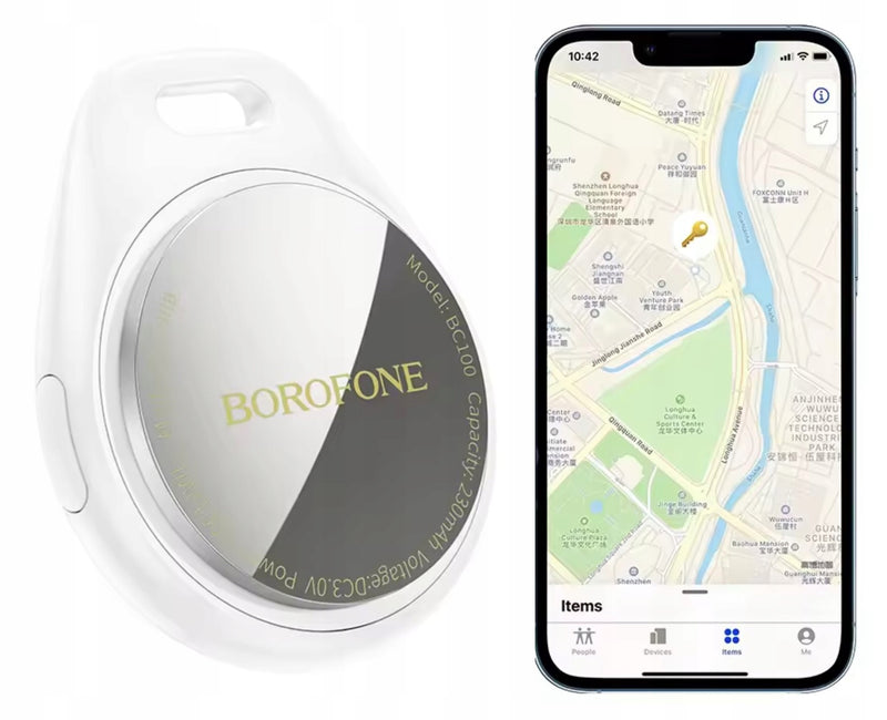 Bluetooth lokatorius raktams ir daiktams „Borofone BC100“, suderinamas su Apple Find My
