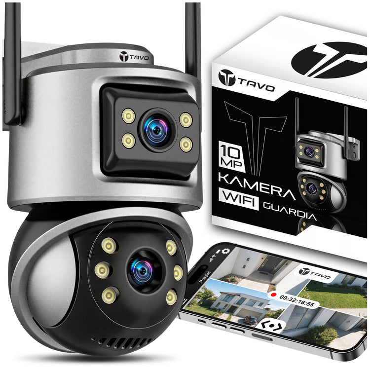 Lauko Wi-Fi kamera „Tavo Guardia“, 10 MP, 4K, besisukanti – nuotrauka 1