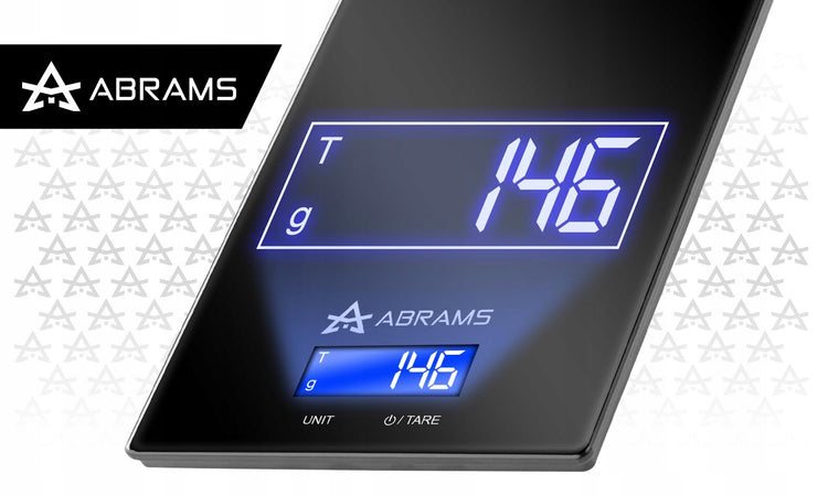 Elektroninės virtuvinės svarstyklės „Abrams“, 5 kg / 1 g, juodos