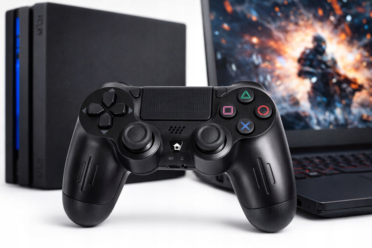 Belaidis žaidimų pultelis PS4 / PC „SF DoubleShock“ su vibracija, juodas