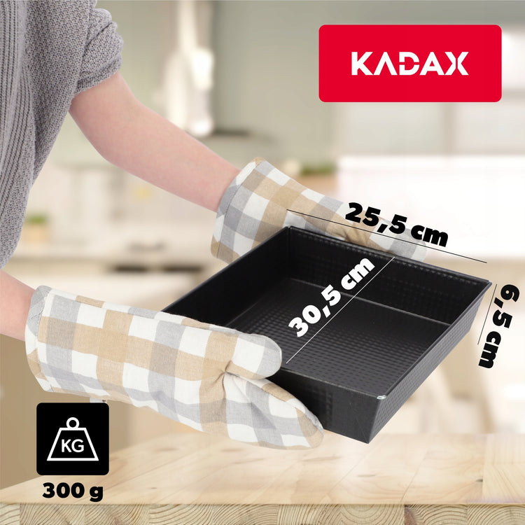 Stačiakampis kepimo padėklas „Kadax“ su nelimpančia danga, 30 × 25 × 6 cm
