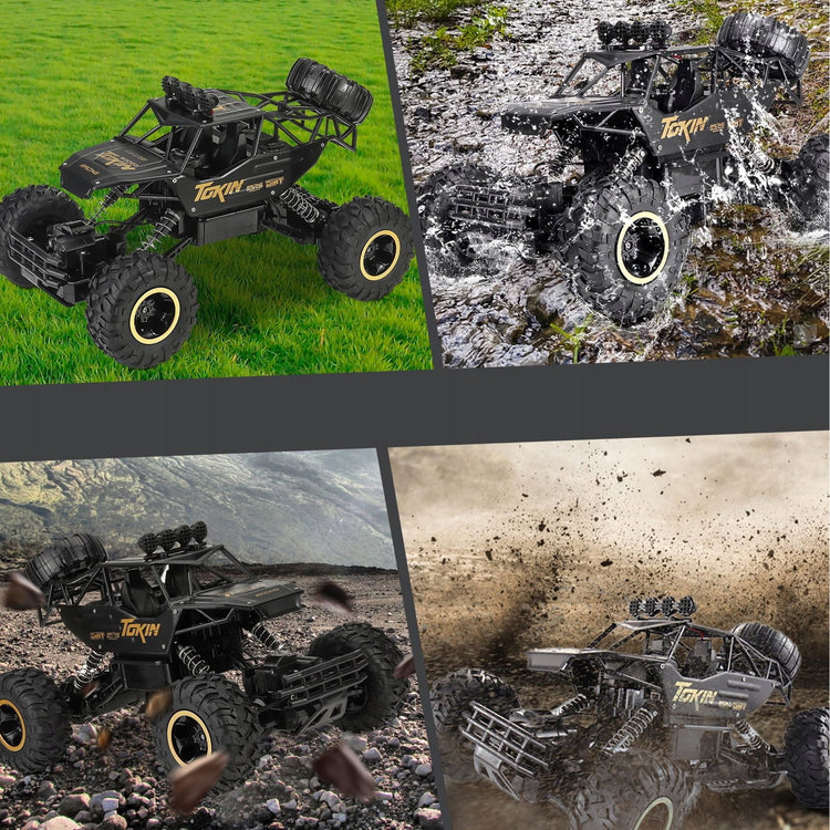 Didelis nuotoliniu būdu valdomas visureigis „Edaxe“ 4x4, metalinis, 1:12
