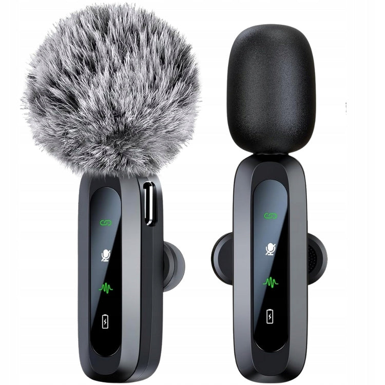 2 belaidžiai segami mikrofonai „Lovly J3“ telefonui ir kompiuteriui, USB-C